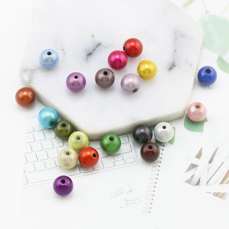 Glossy Metallic Round Acrylic Beads 10mm Colorful Assorted 50pcs 4
