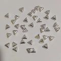 Tiny Triangular Acrylic Beads 4mm Silvery Spacer CCB Plastic 1000pcs
