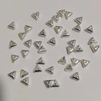 Tiny Triangular Acrylic Beads 4mm Silvery Spacer CCB Plastic 1000pcs
