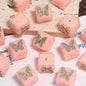 Butterfly Pentagram Cube Rhinestone Beads 22mm Vibrant Metal Embellished 5pcs 7
