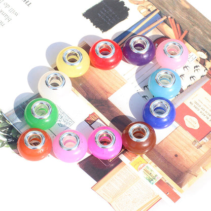 Acrylic Round Spacer Beads 14mm Glow In The Dark Dyed 18