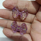 Glow Bow Acrylic Beads 19x27mm Glitter Filled Glow in the Dark 100pcs 2