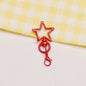 Zinc Alloy Star Keychain Buckles with Mini Lobster Clasps 5cm 20pcs 9
