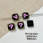 Square Metal Beads 11mm Painted Question Mark Design 20pcs 13