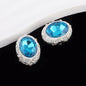 Double-Sided Heart Rhinestone Beads 22mm Alloy Encrusted 10pcs 16