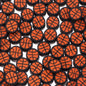 Rugby Clay Beads 10mm Polymer Brown White Laces 50pcs 9