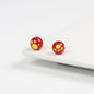 Lampwork Glass Beads Round 10mm Kitten Paws Pattern Glossy 50pcs 13