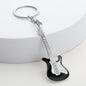 Metal Electric Guitar Keychain Vibrant Colors Zinc Alloy 8