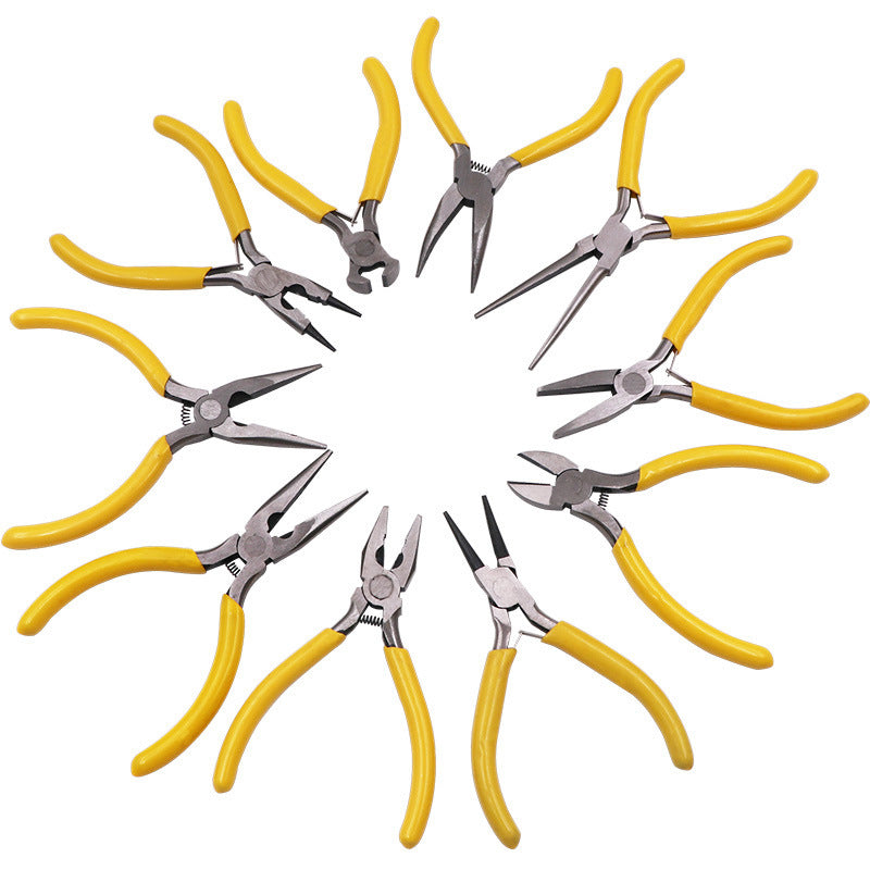 Steel Jewelry Pliers Yellow Handles 115-150mm 1pc