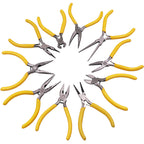 Steel Jewelry Pliers Yellow Handles 115-150mm 1pc