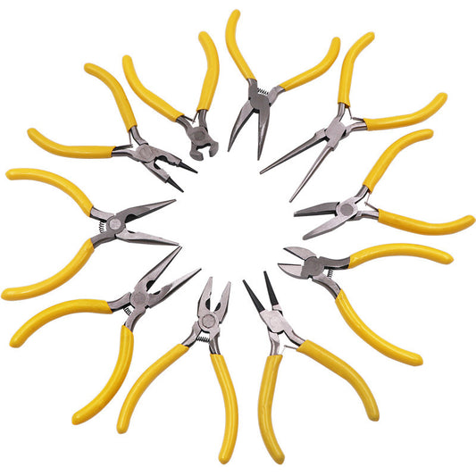 Steel Jewelry Pliers Yellow Handles 115-150mm 1pc