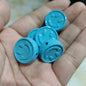 Painted Flat Round Acrylic Beads 20mm Double Smiley Colorful 100pcs 4