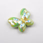 Colorful Plating Butterfly Acrylic Beads 29mm Mixed Smooth Faceted 10pcs 11