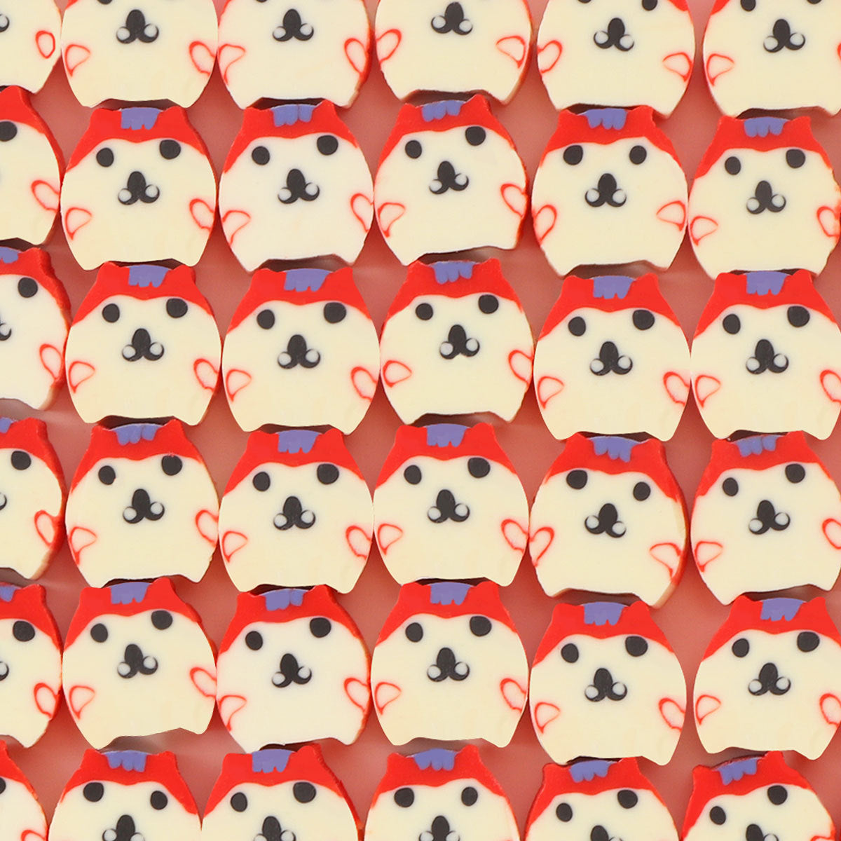 Animal Flat Clay Beads 9mm Cheerful Puppy Pattern Polymer 100pcs 10