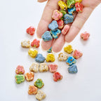 Tiny Butterfly Ceramic Beads 14mm Fambe Glaze Glossy 10pcs 3