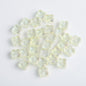 Electroplated Clover Glass Beads 10mm Metallic Colors 30pcs 16