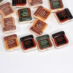 Square Acrylic Beads 19mm Coffee Bag Design 10pcs