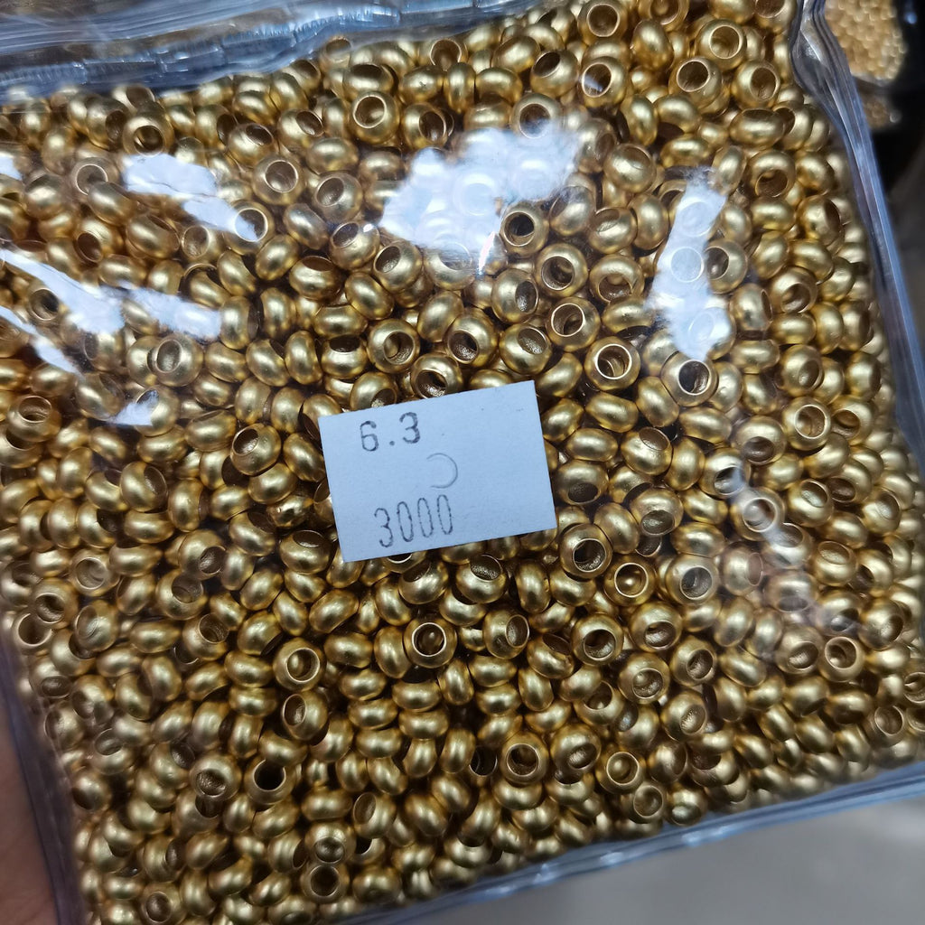 Brass Donut Spacer Beads 6/7/8mm Large Hole 50pcs 6