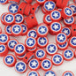 Geometric Clay Beads American Flag Colors Patriotic Design 200pcs 8