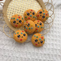 Silicone 3D Focal Beads Cookies Cheerful Faces Colorful Sprinkles 20pcs 6