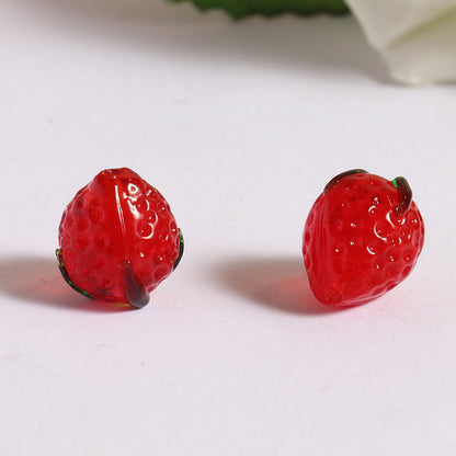 Lampwork Glass Beads Fruit Collection Glow in the Dark Detailed 20pcs 15