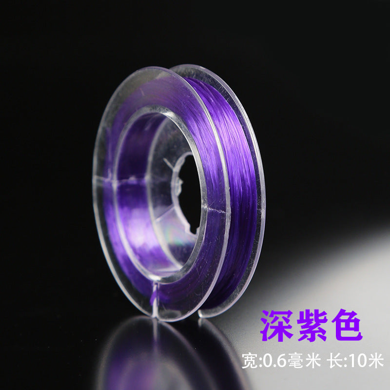 Flat Elastic Spandex Thread 0.6mm Diameter Clear Case 100m 7