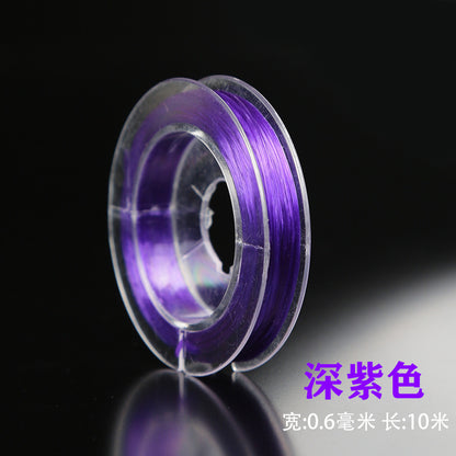 Flat Elastic Spandex Thread 0.6mm Diameter Clear Case 100m 7