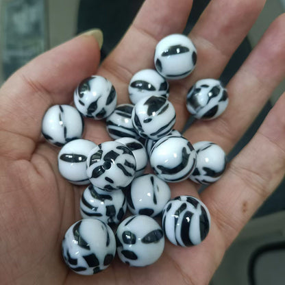 Leopard Dotted Resin Beads 10/12/16mm Glossy Mixed Colors 100pcs 6