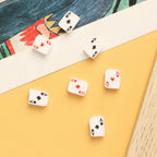 Flat Clay Beads 10mm Playing Cards Polymer Mixed 100pcs 4