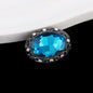 Double-Sided Heart Rhinestone Beads 24mm Vintage Alloy 10pcs 14