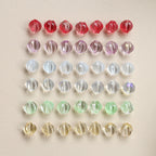 Czech Glass Beads Ribbed Vintage Style 8mm Transparent Pastel 10pcs 3