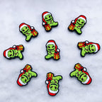 Silicone Focal Beads Christmas Halloween Horror Grinch Holding Gift 20pcs 4