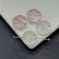 Small Steamed Bun Glass Beads 14mm Glossy Transparent Pastel 100pcs 2