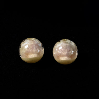 Clear Nine-Tailed Fox Resin Beads 16mm Round Mixed Colors 10pcs 9