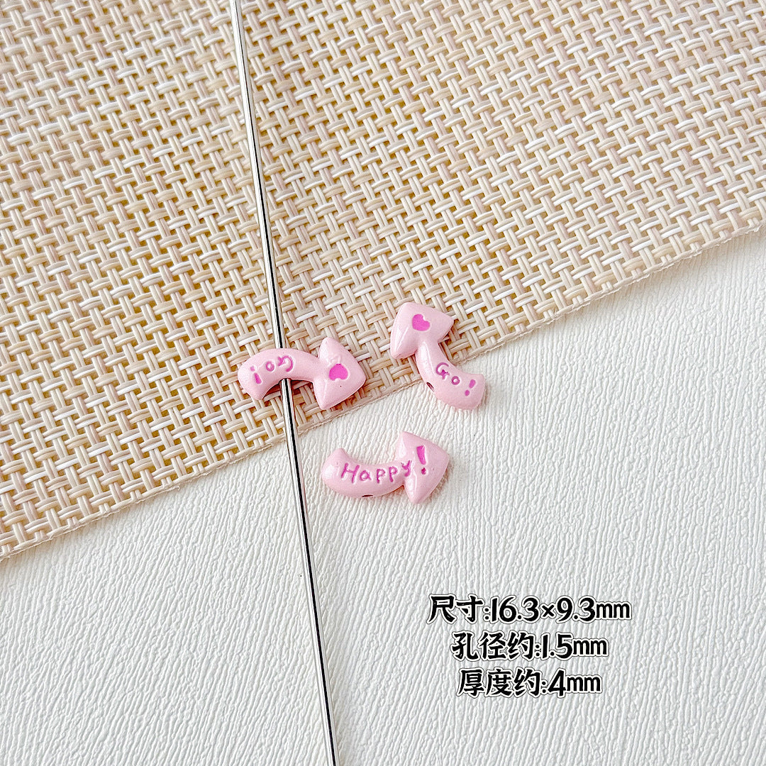 Arrow Metal Beads 29mm and 16mm Multi-Hole Enamel Painted 10pcs 15