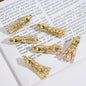 Glitter Mini PU Leather Tassels with Gold Caps 36mm 50pcs 5