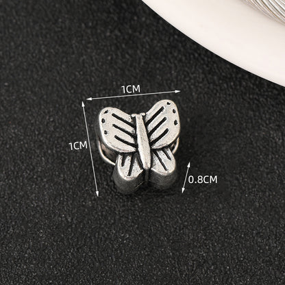 European Style Metal Beads Silver Tone Large Hole 50pcs 13