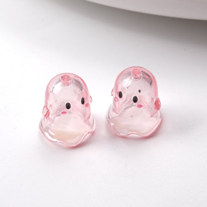 Transparent Ghost Acrylic Beads 17mm Pastel Colors 50pcs 5