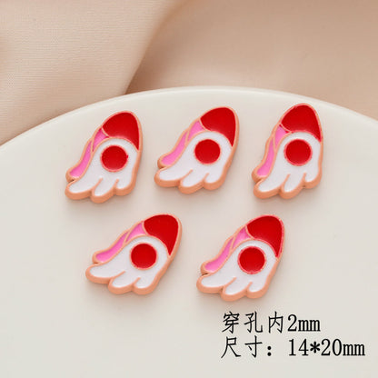 Cartoon Character Metal Beads Painted Enamel Alloy 10pcs 11
