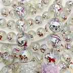 Round Acrylic Beads 16mm Clear Marie Printed 50pcs 2