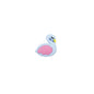 Silicone Focal Beads Flamingo Sleeping Pose Pastel Colors 10pcs 10