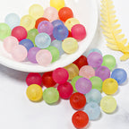 Frosted Oval Acrylic Beads 10mm Vibrant Rainbow Colors 200pcs 2