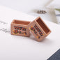 Painted Square Acrylic Beads 21x13x11mm Vintage Plate Design 10pcs 6