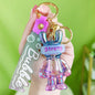 Acrylic Jelly Gradual Color Space Rabbit Keychain Creative Design 7