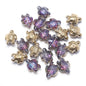Electroplated Turtle Glass Beads 14X18mm Transparent Rainbow 20pcs 21