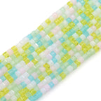 Colorful Faceted Square Seed Glass Beads 2mm 360pcs 13