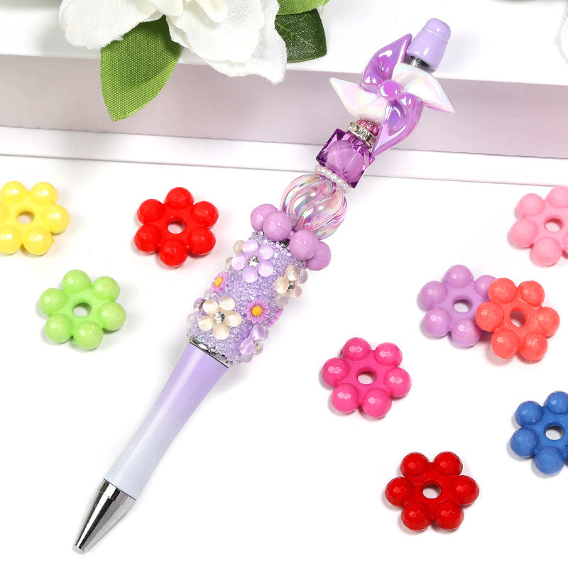 Acrylic Flower Spacer Beads 22mm Baking Painted Plum Blossom 200pcs 2