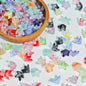 Gradient Five-Petal Flower Glass Beads 10x12mm Translucent Mixed Colors 50pcs 13