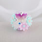 Flower Cluster Clay Beads 19mm Camellia Butterfly Bubblegum 6pcs 9