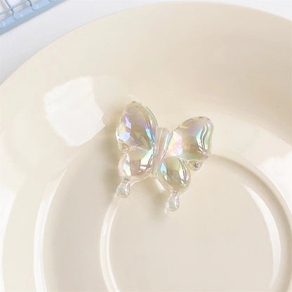 Transparent Plating Butterfly Acrylic Beads 29mm 50pcs 9